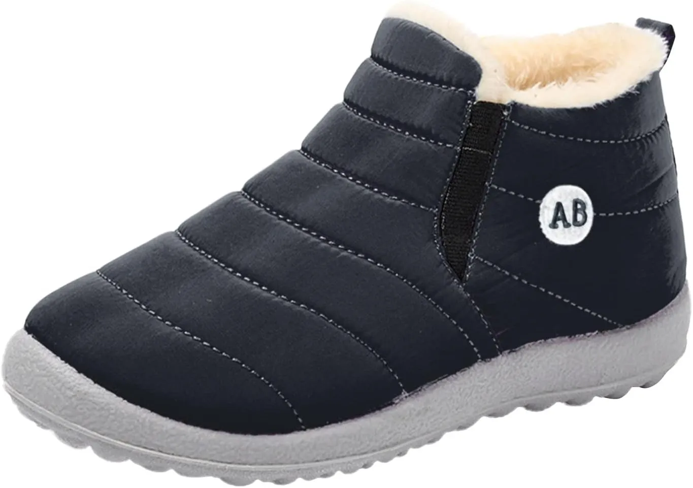 Childrens Winter Fleece Childrens Boots Flat Splashing Fleece Warm Short Tube Snow Boots Leather Kids Boots
