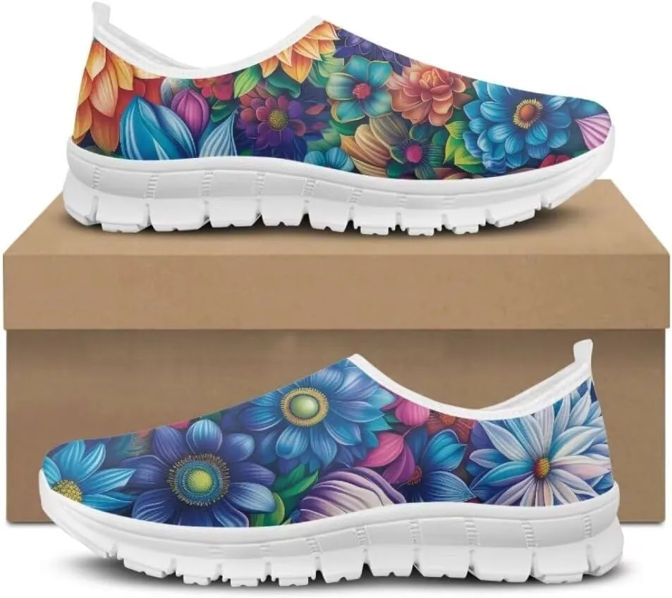 Jeiento Comfy Casual Shoes for Women Lightweight Time Off Sneaker Slip-On Loafers Causal Travel Walking Flat Shoes Jogging Shoes
