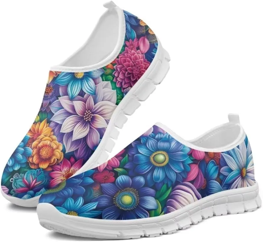 Jeiento Comfy Casual Shoes for Women Lightweight Time Off Sneaker Slip-On Loafers Causal Travel Walking Flat Shoes Jogging Shoes
