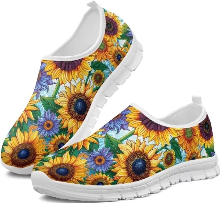 Jeiento Fashion Sneakers for Women Ladies Casual Shoes Tennis Shoes Slip-On Loafers Comfortable Time Off Sneaker Soft Shoes