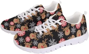 Jeiento Lightweight Christmas Tennis Shoes Running Shoes for Men Workout Sneakers Comfort Footwear Trainers Mesh Shoes