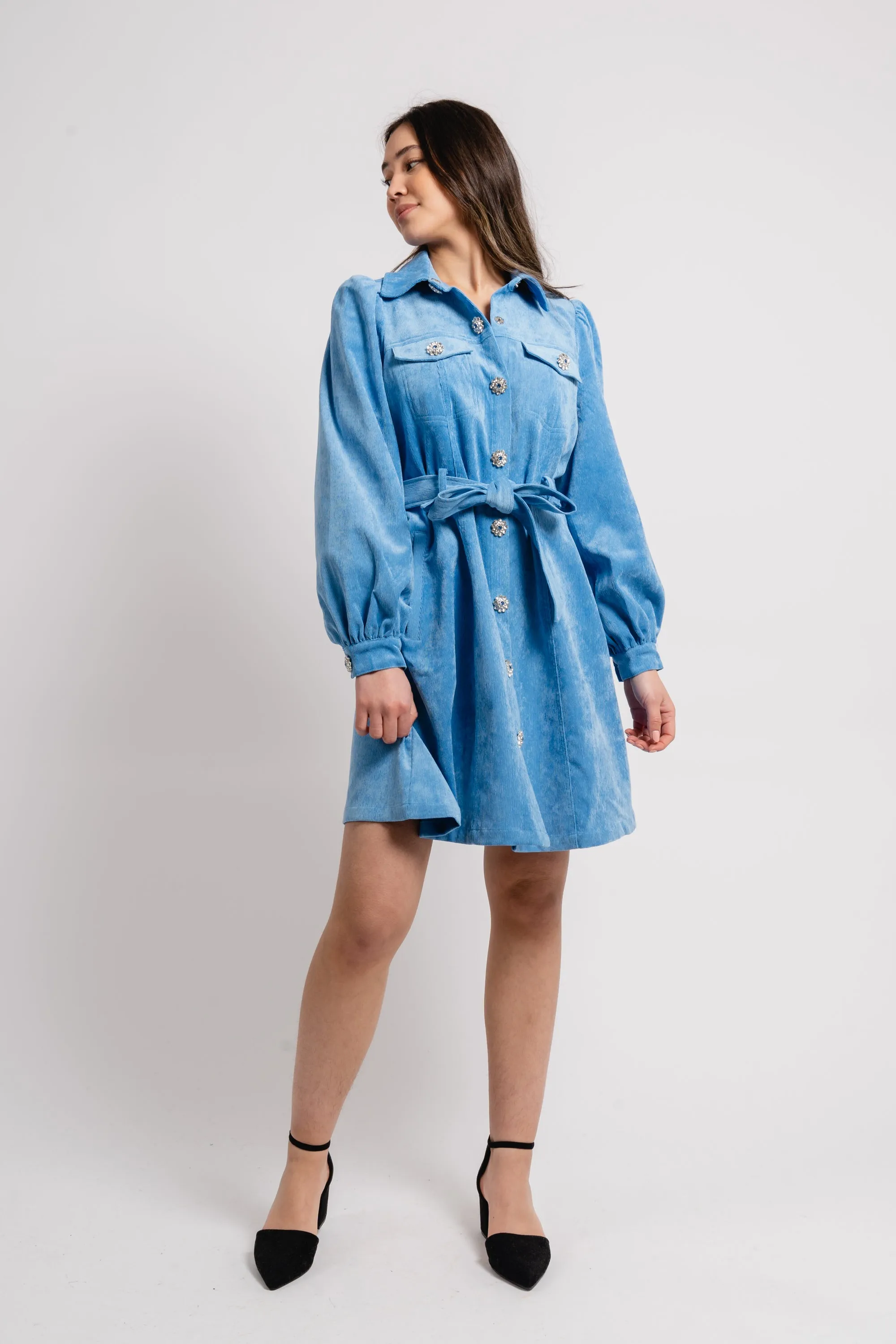 Melanie Dress - Azure Blue