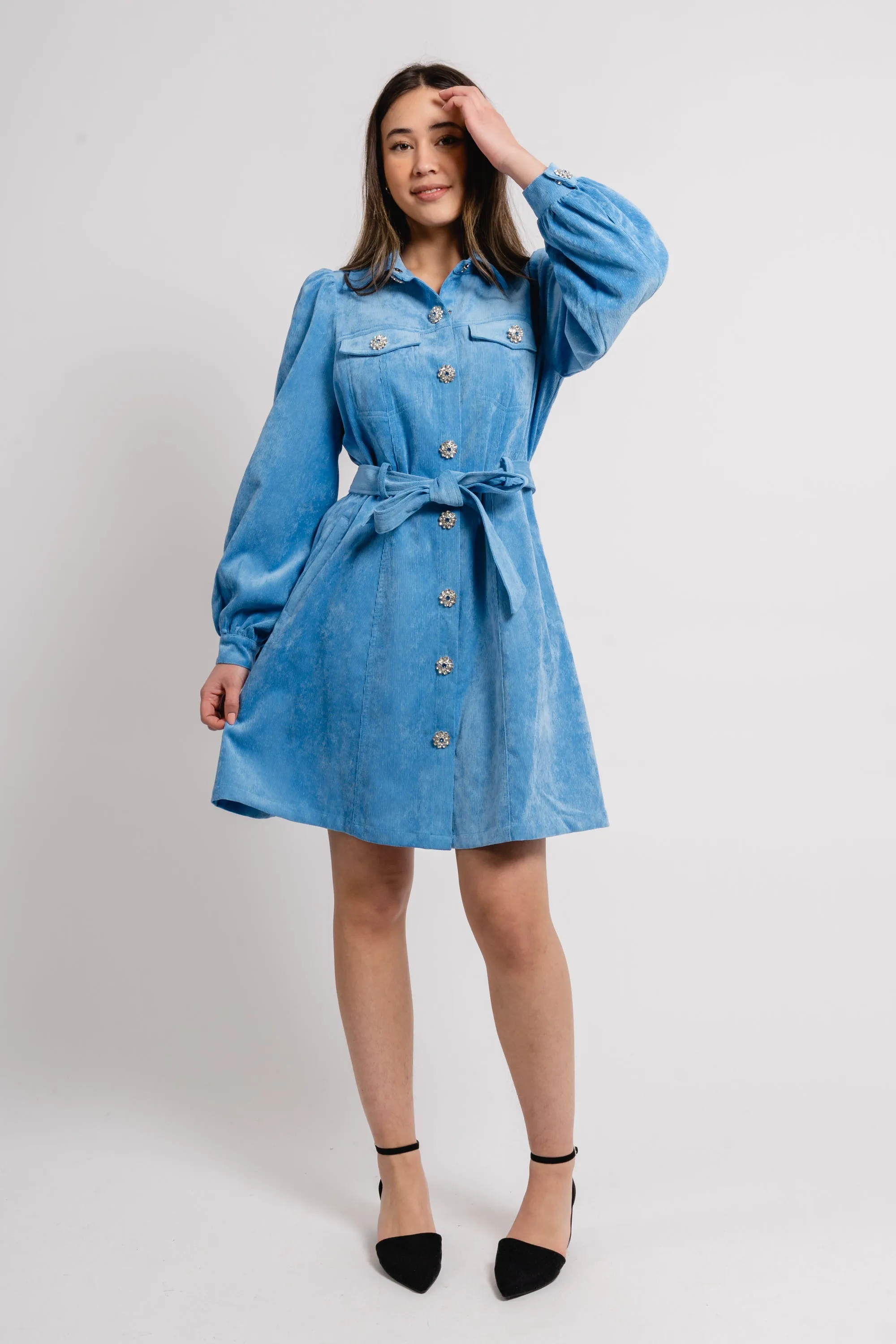 Melanie Dress - Azure Blue