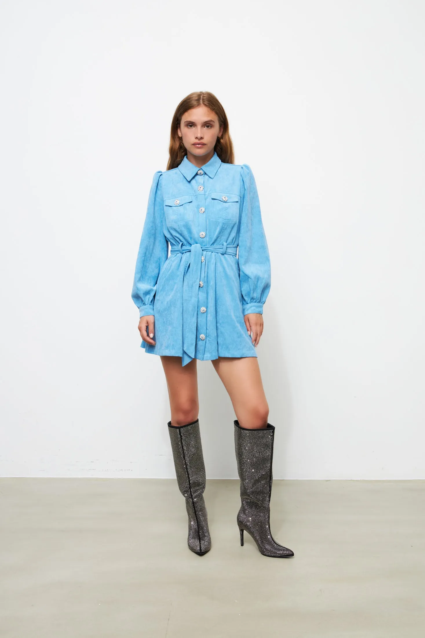 Melanie Dress - Azure Blue