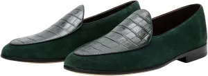 Santimon Men's Loafers Slip On Casaul Dress Genunie Leather Penny Loafers Prom Wedding Formal Business Mocasines Suede Tuxedo Shoes for Men
